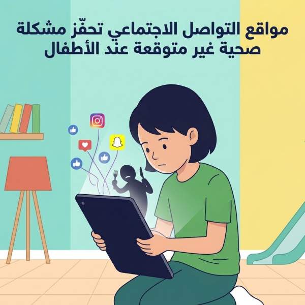 مواقع التواصل الاجتماعي تحفّز مشكلة صحية غير متوقعة عند الأطفال